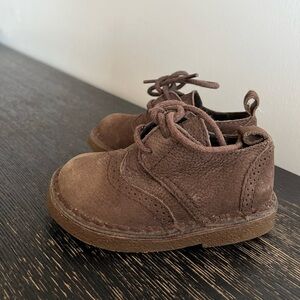 GAP Toddlers Suede Leather Brown Shoes made in Brazil p